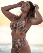 BIKINI SET - HOT PANT CACAO