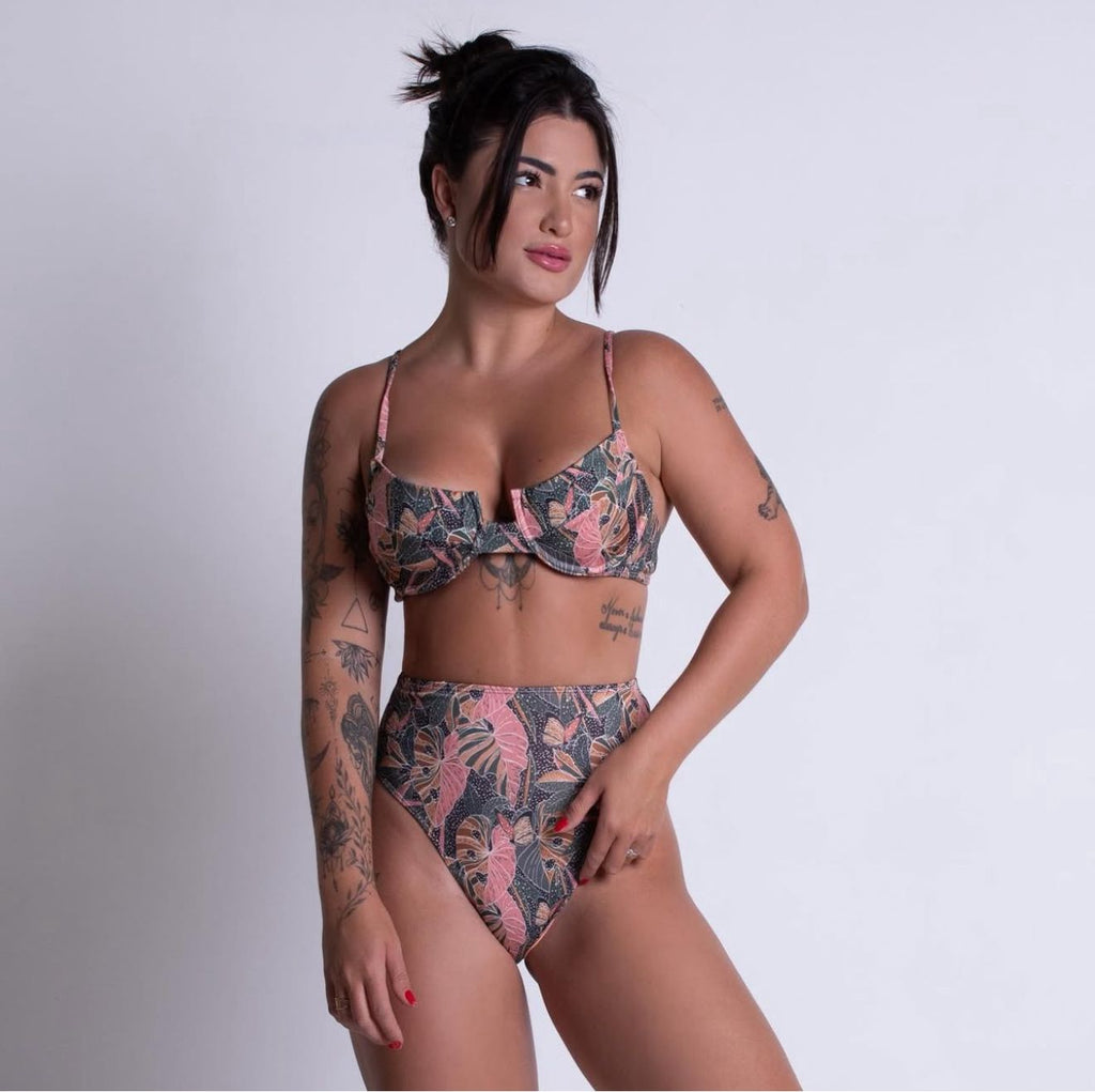 BIKINI SET - HOT PANT CACAO