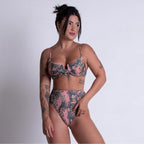 BIKINI SET - HOT PANT CACAO