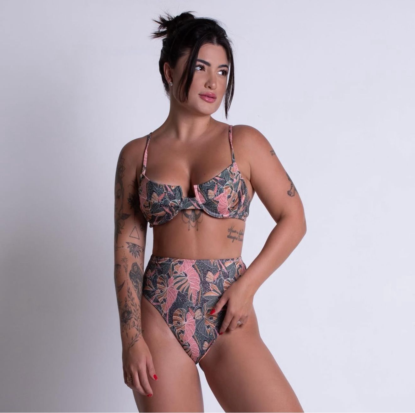 BIKINI SET - HOT PANT CACAO